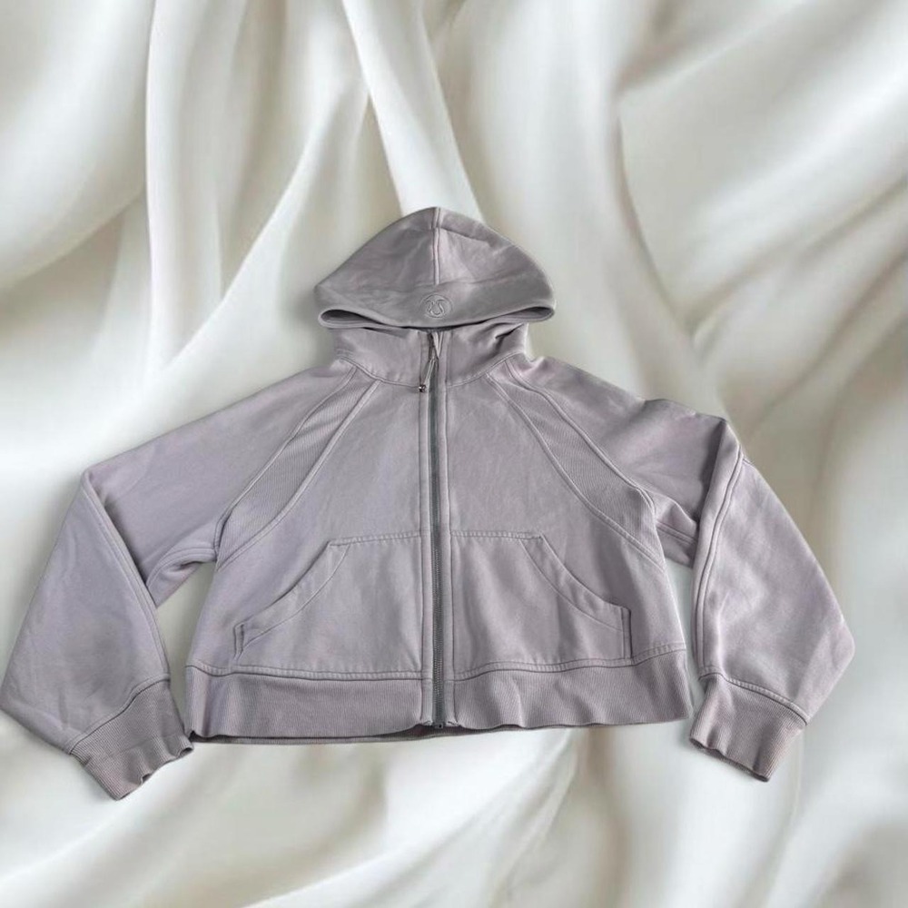 Lululemon light purple full zip cropped scuba jacket y2k vintage athletic xs/s
